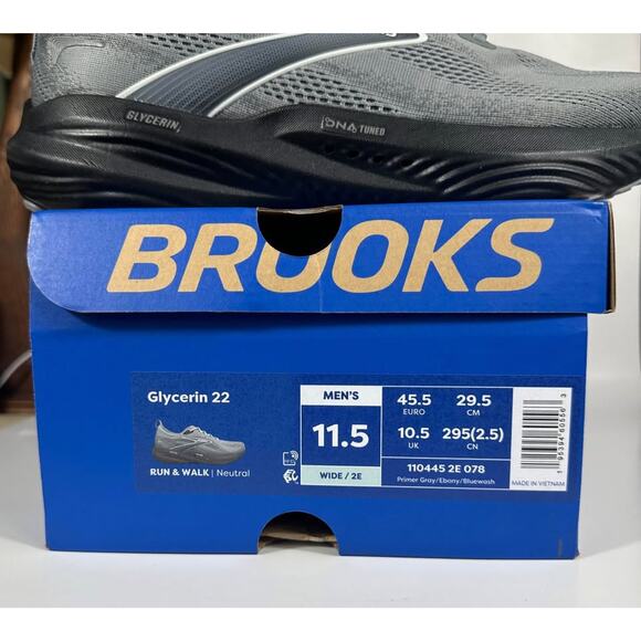 Brooks Glycerin 22 – Men’s 11.5 Wide (2E) – Brand New - Picture 9 of 10